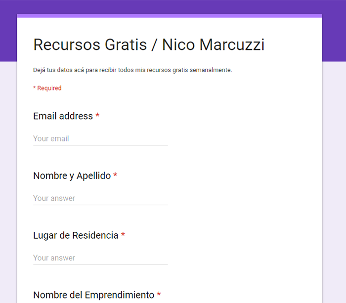 google forms