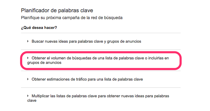 Volumen busquedas