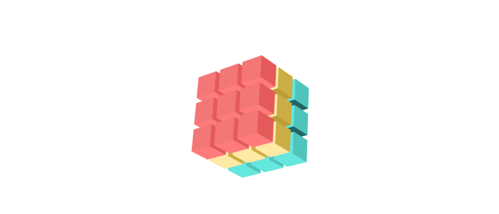 El cubo como branding del evento