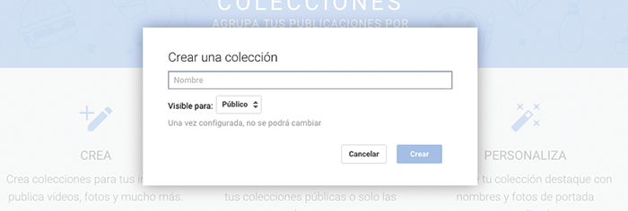 Crear Colección