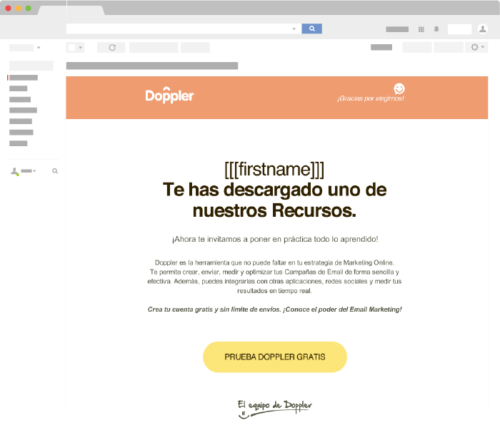 Ejemplo de Email Transaccional de Doppler